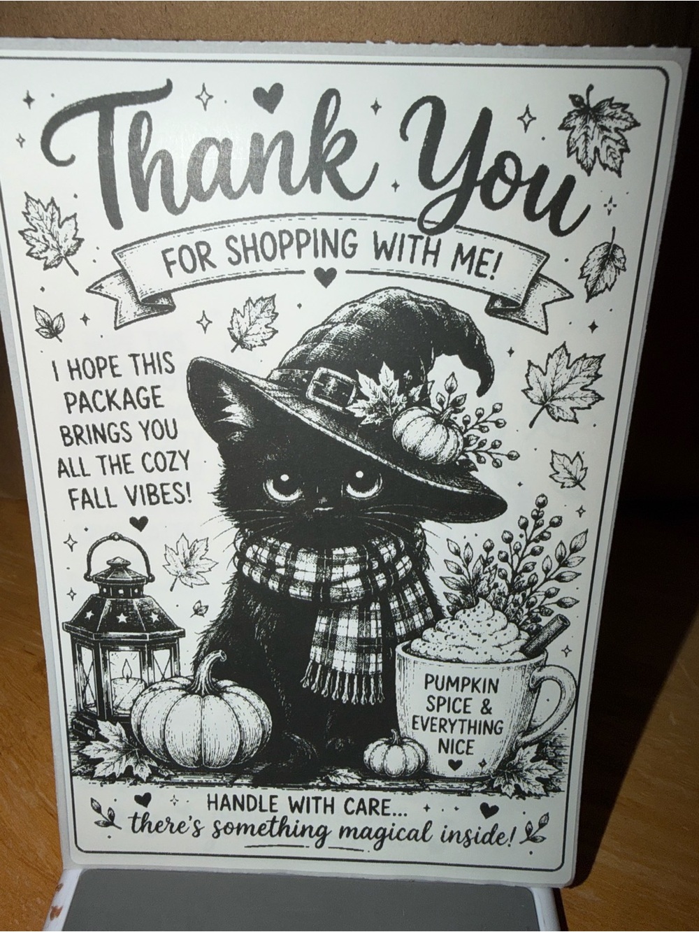 Thank You Fall Cat 50 count 4x6